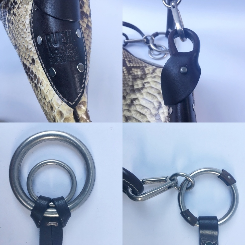 RARE Ruehl Limited Edition Python Snake Hobo Bag E - Picture 7 of 8